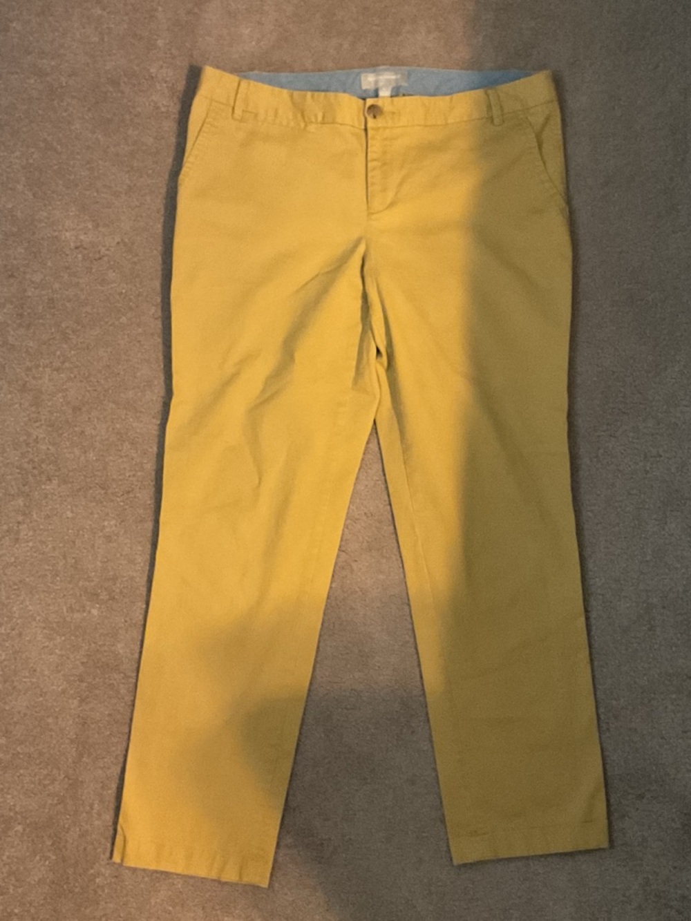 Banana Republic Women's Yellow Cropped Ankle Pants